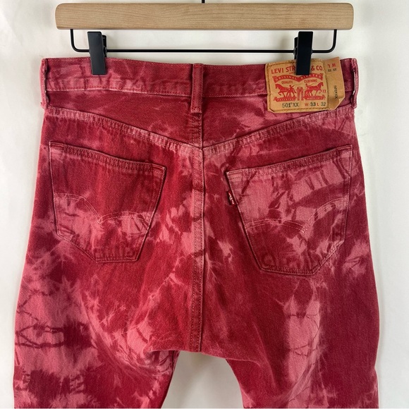 GoodTreasures Damage Control Reverse Tie Dye Vintage 501xx Buttonfly Jeans 33x32 - Picture 6 of 16
